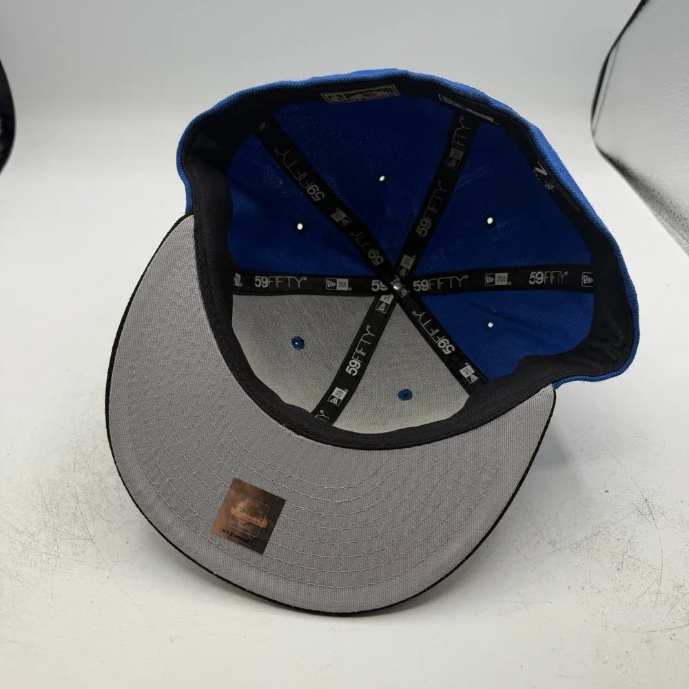 New Era 59Fifty Cleveland Cavaliers Cavs Hat Cap 7 3/8 Blue Yellow Fitted NBA